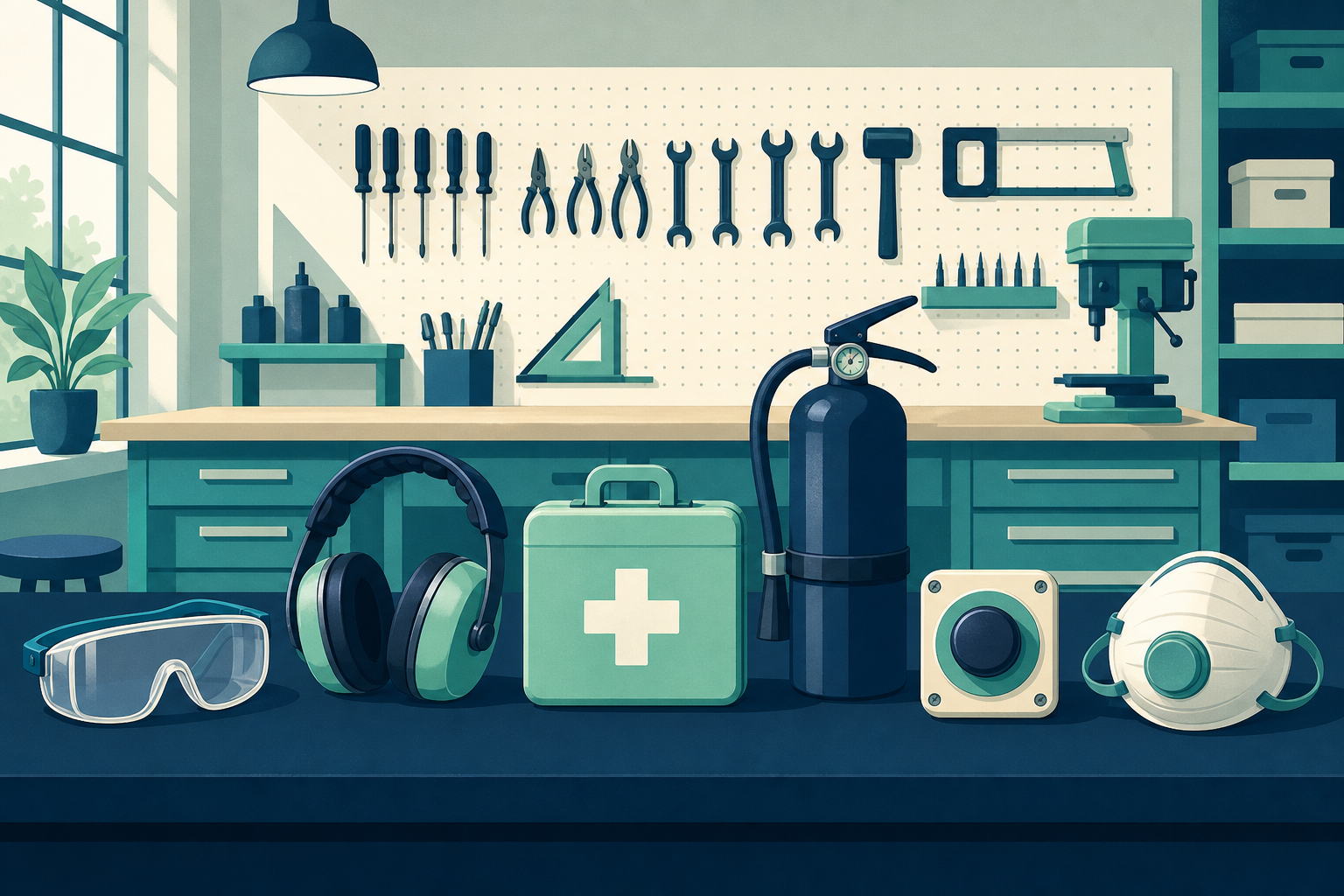 Professional illustration for Makerspace Safety Basics