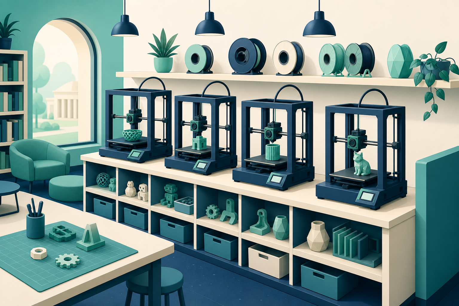 Professional illustration for Where to Use a 3D Printer